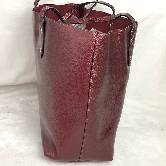 COACH Large Leather Town Tote Double Handle Shoulder Bag Style no F79983 - Picture 5 of 16